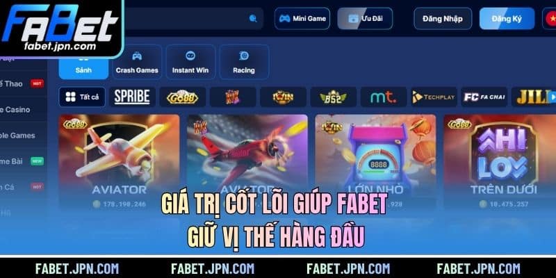 Giá trị cốt lõi giúp FABET giữ vị thế hàng đầu